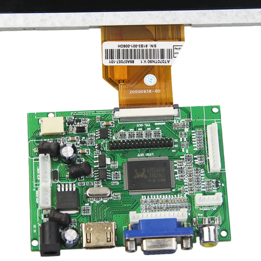 7 дюймов для Raspberry Pi 3 ЖК экран матрица TFT монитор AT070TN90 с HDMI VGA AV вход драйвер платы