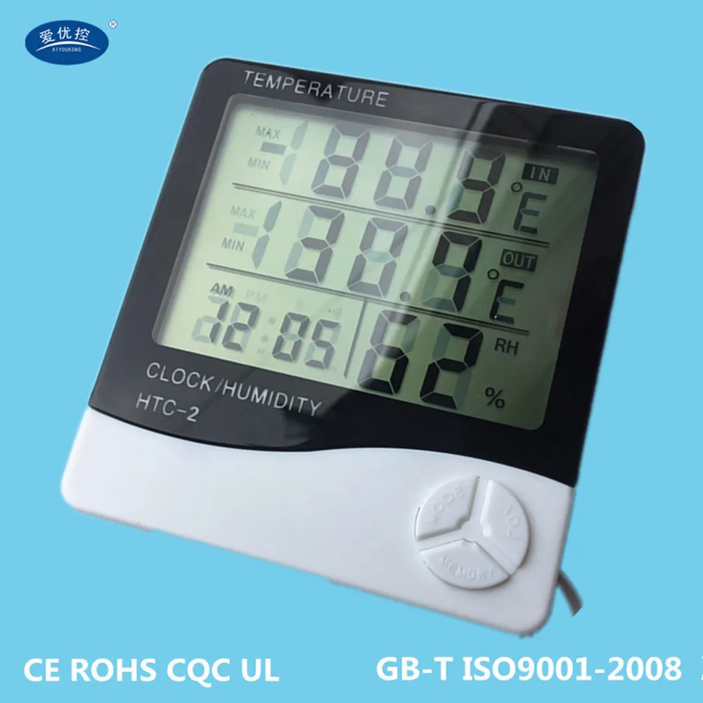 YouKong HTC 2 Метеостанция цифровой ЖК измеритель температуры комнатный/наружный