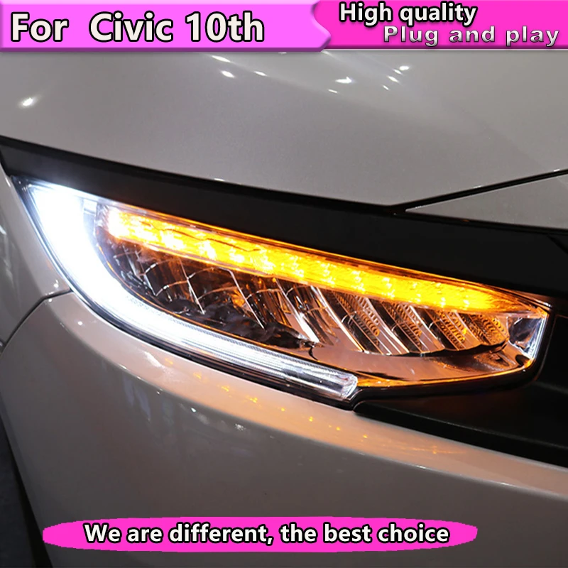

Car-styling Head lamp Assembly for Honda Civic 10th LED headlight 2015 2016 2017 2018 LED Head light with Dynamic turn signal