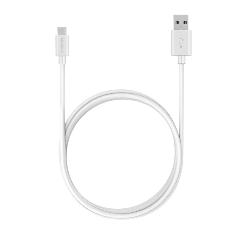Белый MaGeek 1,8 м/6 футов Премиум удлиненный микро USB кабель высокоскоростные кабели 5V2. 0A для Android - Цвет: Белый