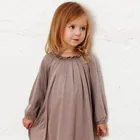 Осеннее платье принцессы с воротником с цветами для девочек модное праздничное хлопковое детское платье для маленькой леди вечернее платье для девочек