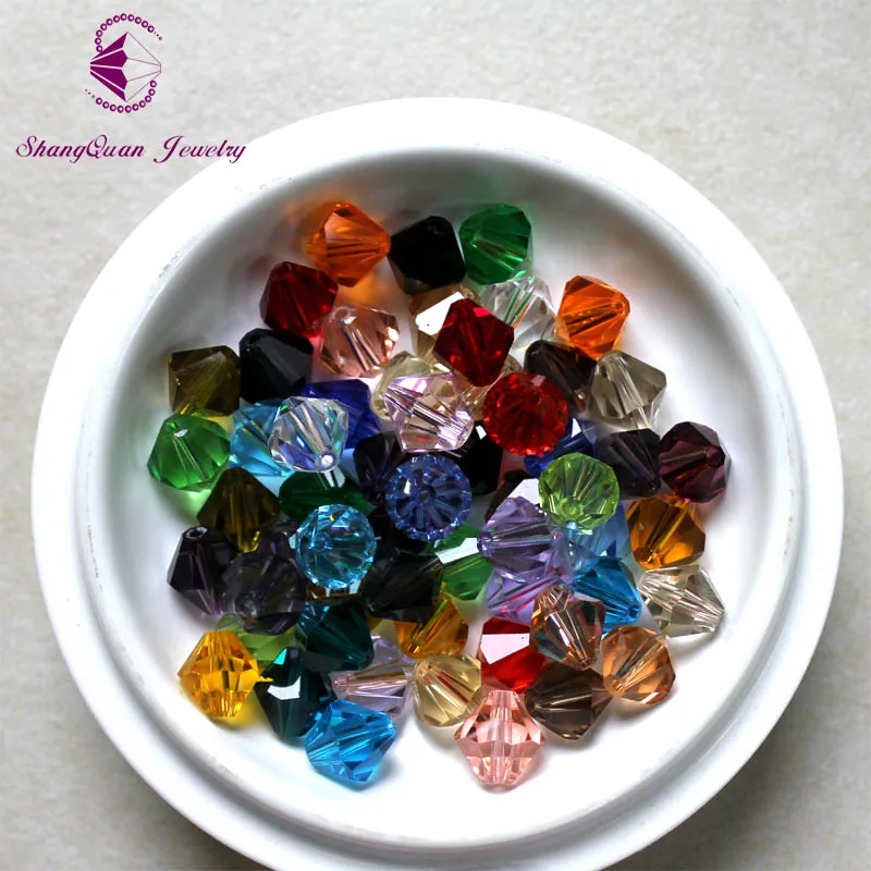 AAA 100 шт 10 мм биконовые хрустальные бусины подвески стеклянные 5301 разных цветов