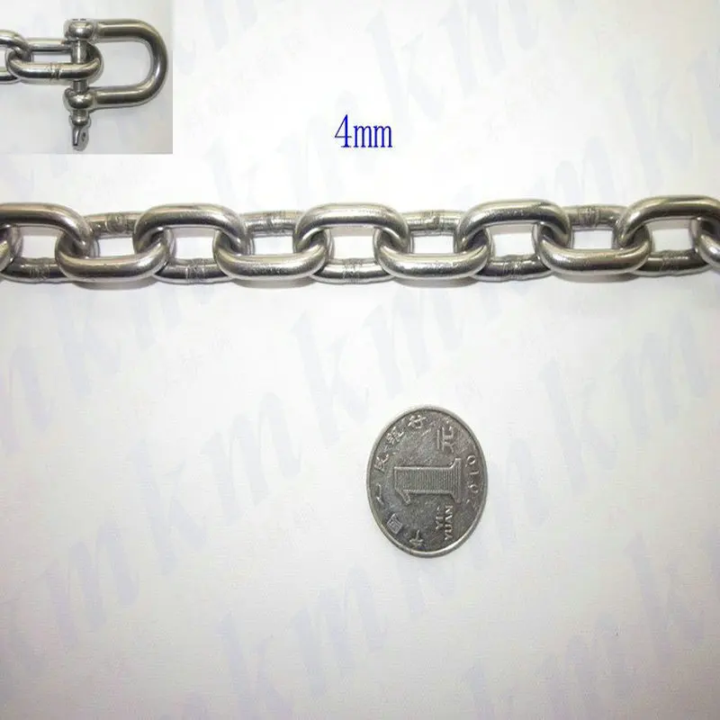 

AISI304 stainless steel 4MM diameter short lifting link chain high tensile
