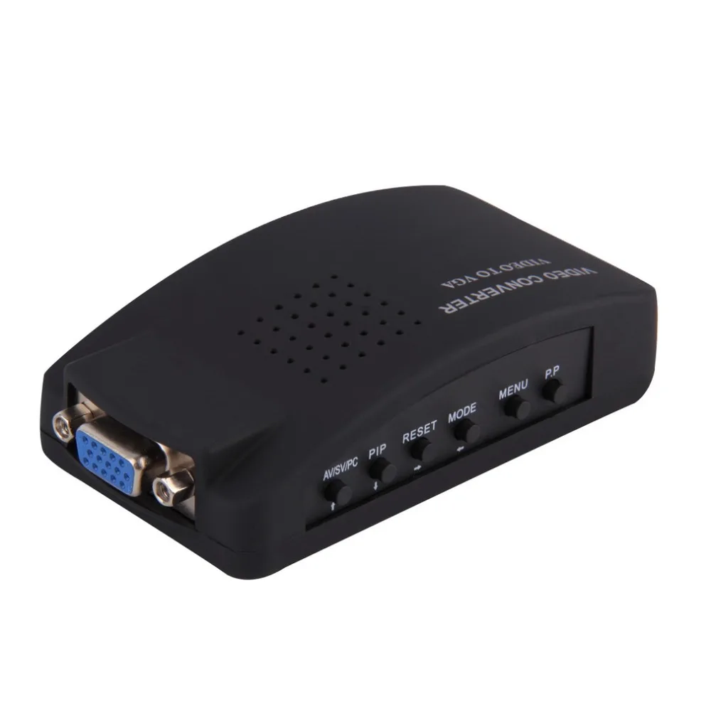 ПК ноутбук композитный видео ТВ RCA Композитный S-Video AV в VGA ЖК-адаптер конвертер