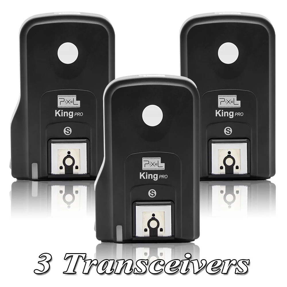 3 PCS Transceiver Pixel KING PRO Беспроводной ttl триггер для трансивера 1/8000S ЖК-дисплей Экран для sony Mi обуви цифровых зеркальных камер A7 A7R A7RII A6300 A6500 - Цвет: 3 PCS Transceiver