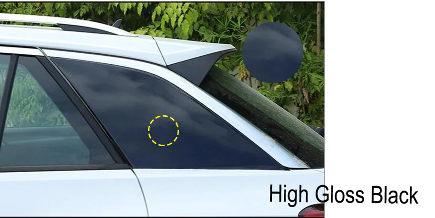 Gloss Black SUNFADA углеродное волокно/Блестящая черная наклейка украшение для автомобилей для VW VOLKSWAGEN T-ROC Скрытая C Колонка слот для автомобиля-Стайлинг - Название цвета: Gloss Black