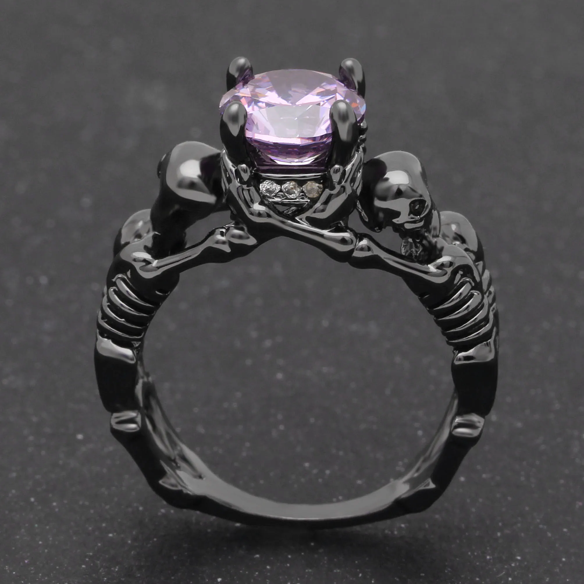 UFOORO Ghost Evil Skull Skeleton Hand CZ кольцо европейский и американский стиль панк моторное байкерское мужское кольцо новое череп мужские ювелирные изделия