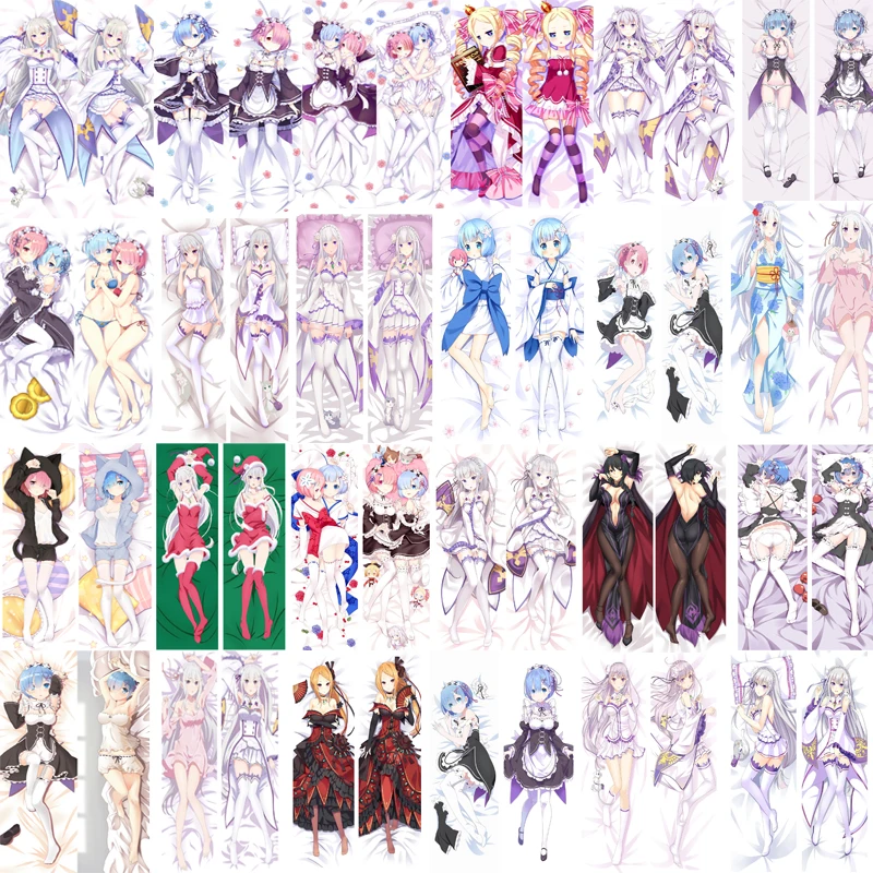 Обновление октября аниме Re: Zero Hajimeru Isekai Seikatsu Rem Ram Beatrice обнимает тело Подушка Чехол Подушка «Dakimakura» чехол