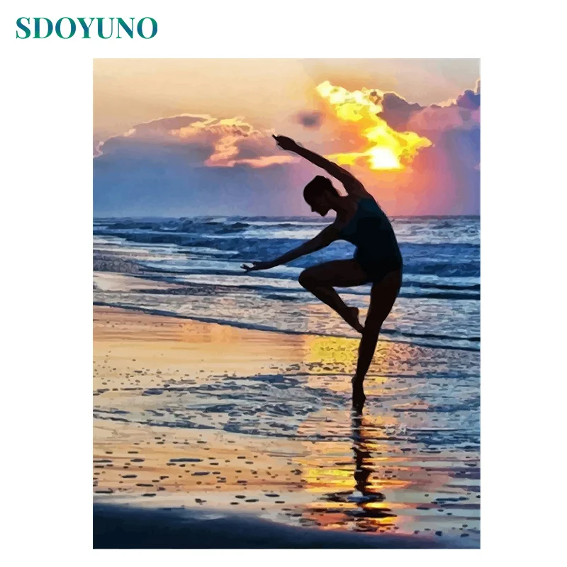SDOYUNO Venice at dusk Landscape Framed Wall Pictures For Living Room Painting By Numbers For Adults Morden Wall Art DIY - Цвет: 1585