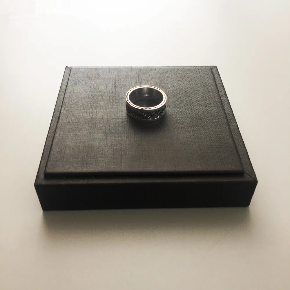 Кольца с любовным узлом модные серебряные ювелирные украшения в стиле Rebel черным