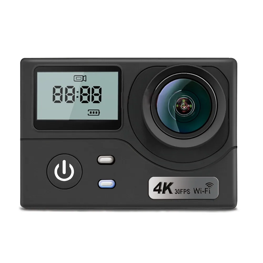 ЖК-камера с двойным экраном 4 K, 16 МП, 1080 P, Wifi, пульт дистанционного управления, 30 м, водонепроницаемая камера для экстремальных видов спорта на открытом воздухе, DVR, велосипедная камера на шлем