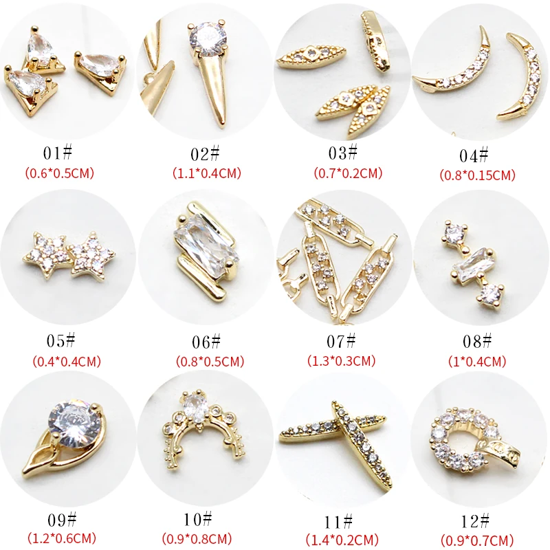 30 шт Циркон 3d Nail Art украшения из сплава с Цирконовые стразы Diamonds 24 | Красота и