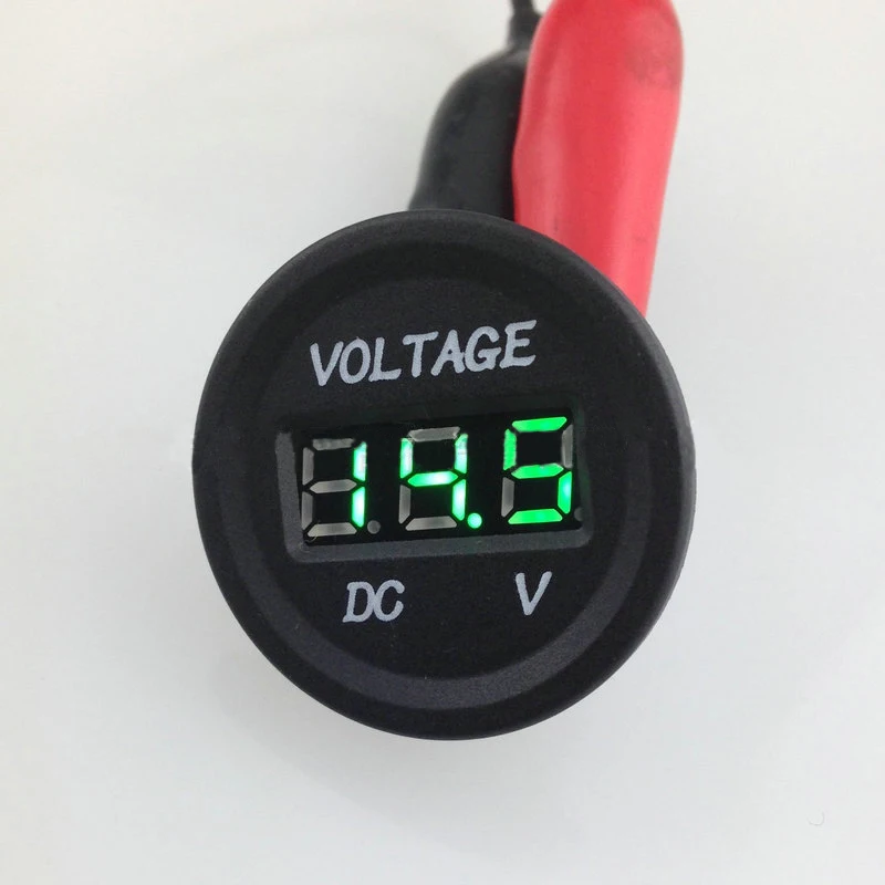 СВЕТОДИОДНЫЙ цифровой дисплей Панель автомобиля Вольтметр Мотоцикл вольтметр