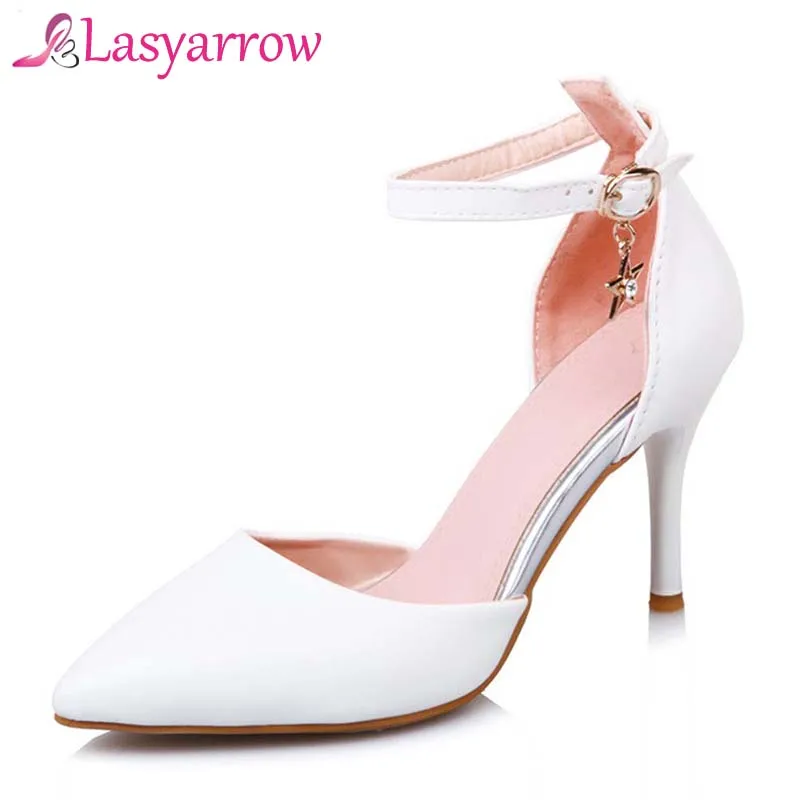 Lasyarrow/Босоножки на тонком каблуке Летние босоножки с острым носком Mujer 2018