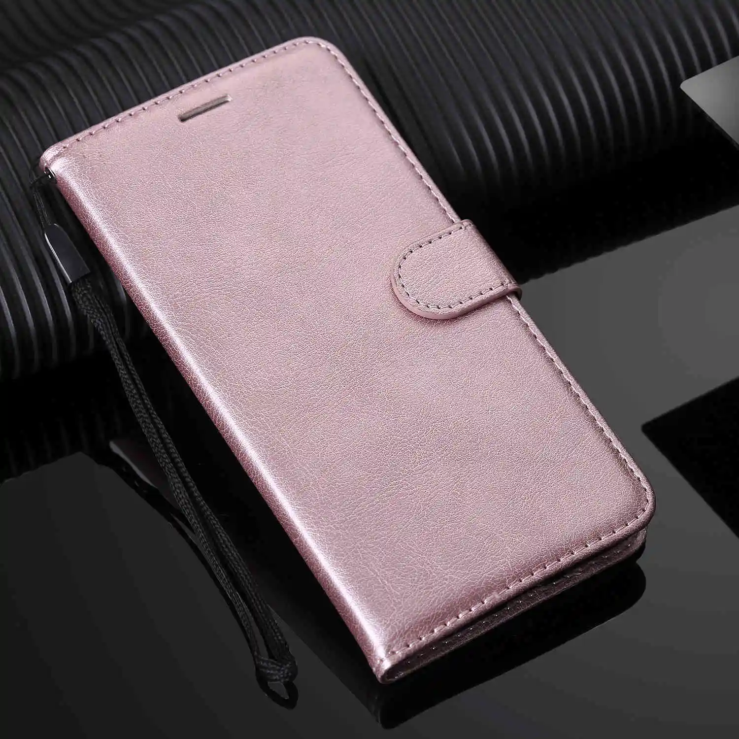 Rose Gold Кожаный чехол-книжка с бумажником чехол для спортивной камеры Xiao mi F1 mi 8 5X 6X A1 A2 Lite play для Red mi Note 3 4X5 5A 6 7 8 Pro 4A 5 Plus 8A S2 Y2 Y1 Lite - Цвет: Rose Gold