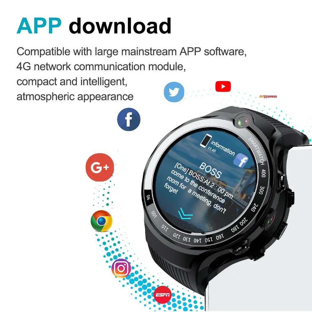 Смарт-часы MOKA 4G для мужчин 400*400 AMOLED экран Android 7,1 MTK6739 5MP Двойная камера с gps WiFi смарт-часы для ios