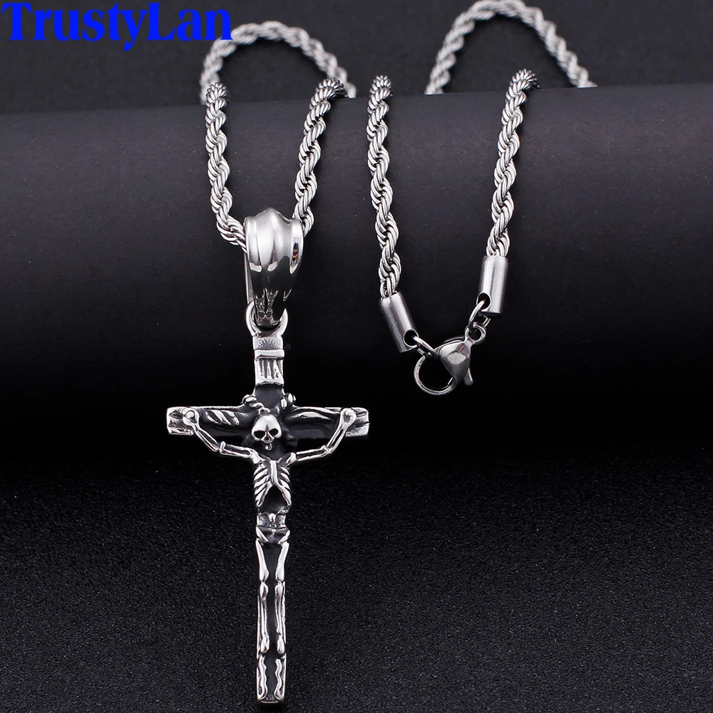 Цепочка с подвеской в готическом стиле для мужчин и женщин ожерелье из