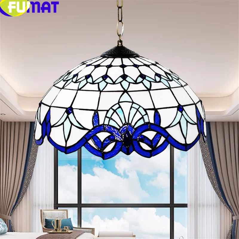 Подвесной светильник FUMAT Tiffanylamp светодиодный подвесной из витражного стекла для