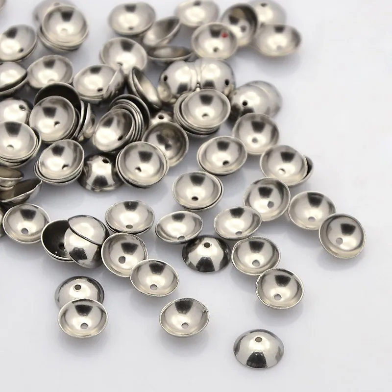 

PandaHall 100pcs 6x2mm Apetalous Half Round 304 Stainless Steel Metal Jewelry Findings Bead Caps