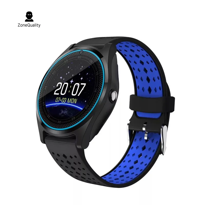 Zonequity V9 Смарт часы с камерой Bluetooth Smartwatch SIM карты наручные для телефона Android