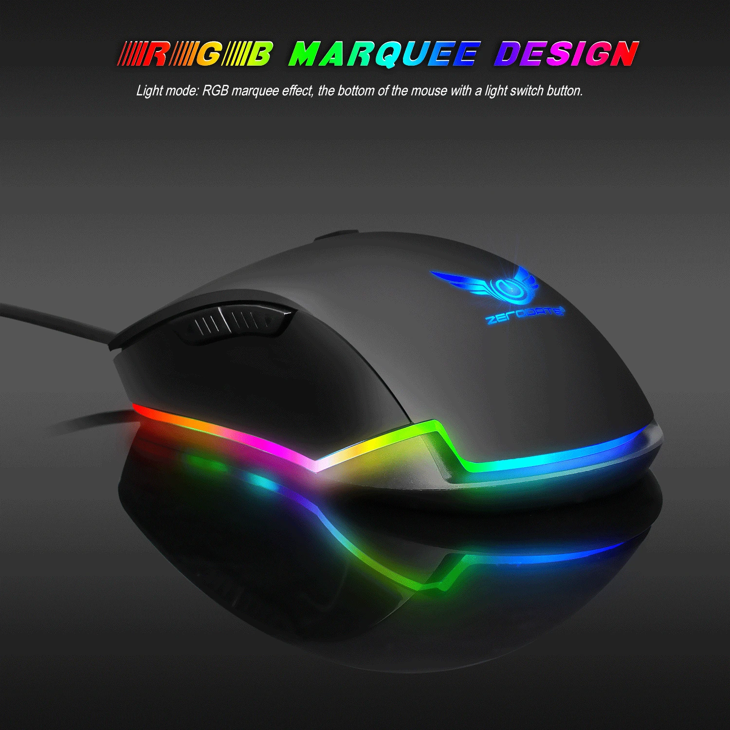 Hongsund игровая мышь 6 кнопок 4800 dpi компьютерная высокоскоростная USB Проводная для ПК