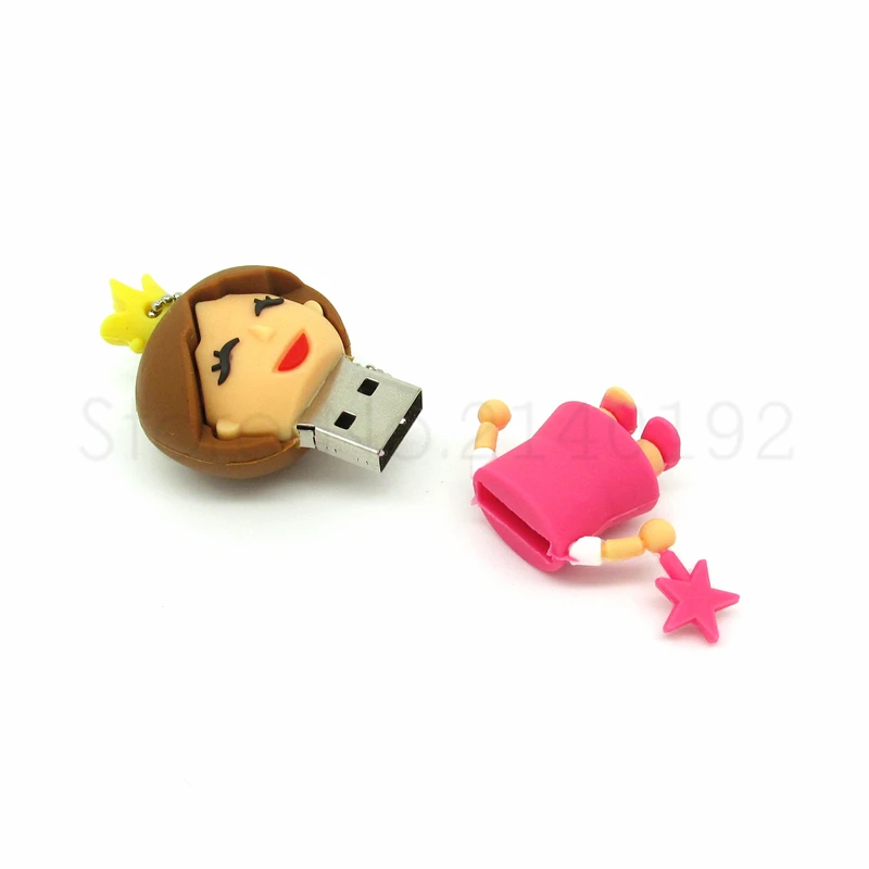 Новое милое платье принцессы милый флеш накопитель бело серые/Зубная фея карту