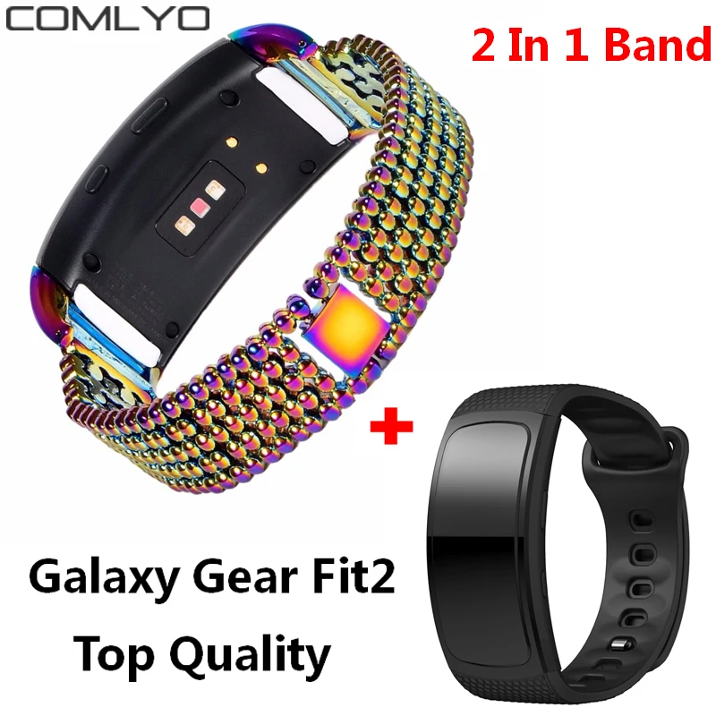 2 In1 COMLYO ремешок для наручных часов Samsung Galaxy шестерни Fit2 браслет спортивный Gear Fit SM