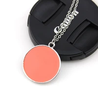zwpon fashion sweet girl minimal colorful enamel round disc pendant necklace for women female jewelry wholesale