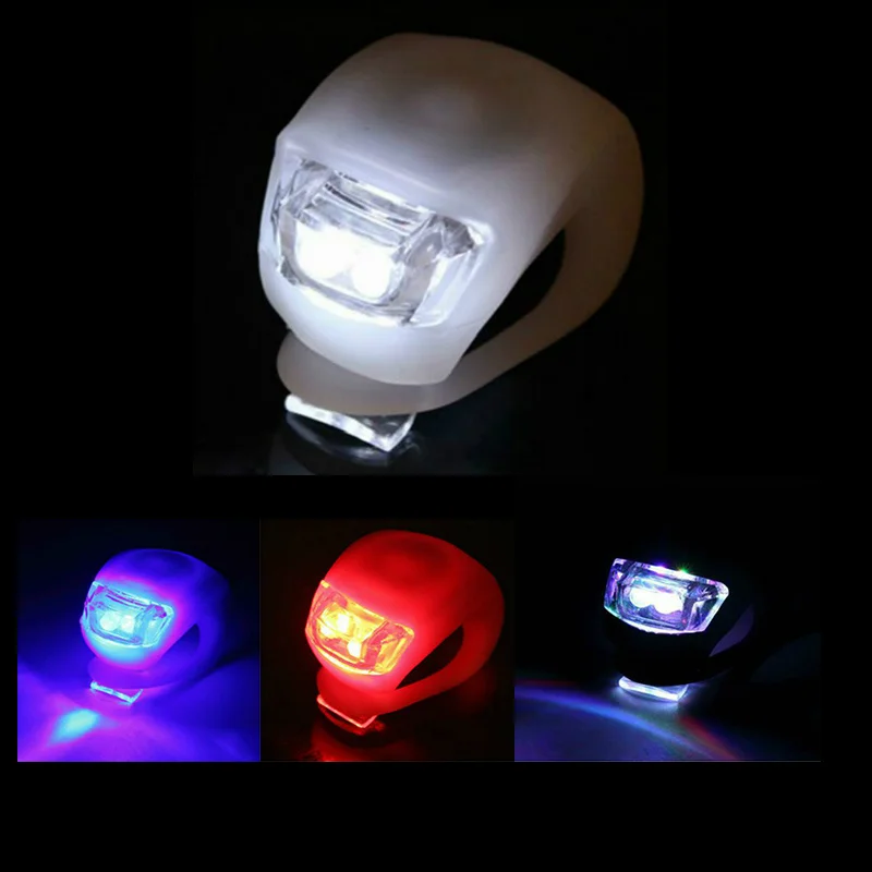 Светодиодный велосипедный светильник s силиконовый на переднее и заднее колесо