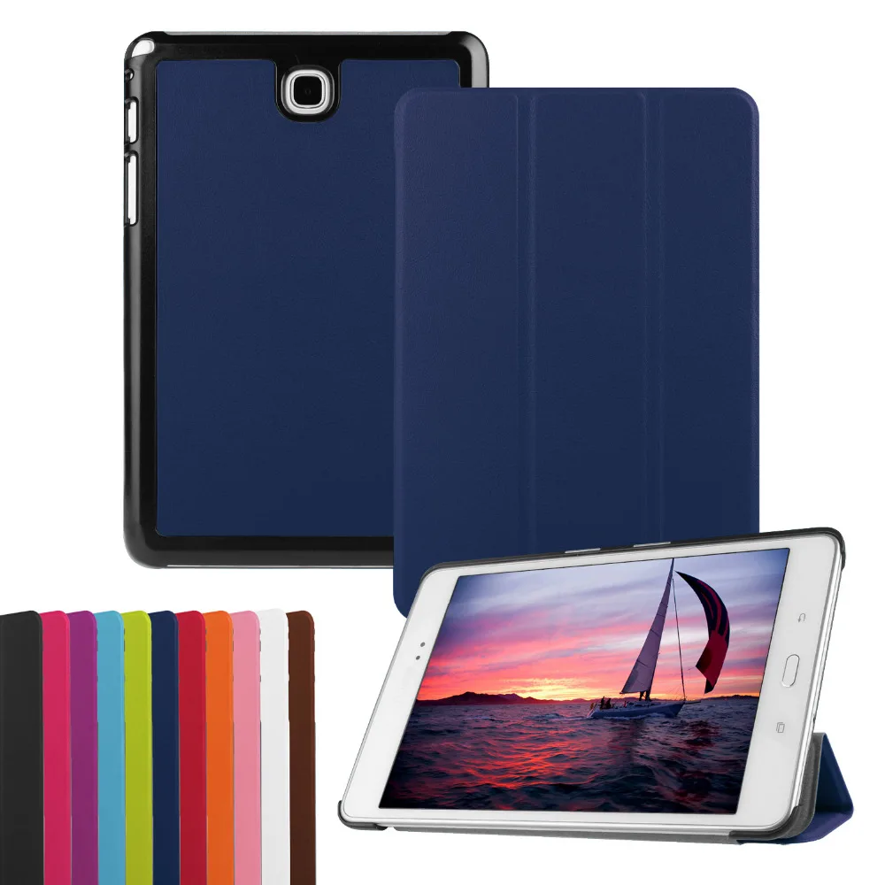Кожаный магнитный чехол книжка для Samsung Galaxy Tab A 8 0 T350 T351 T355 T355C SM P355 P350 + пленка