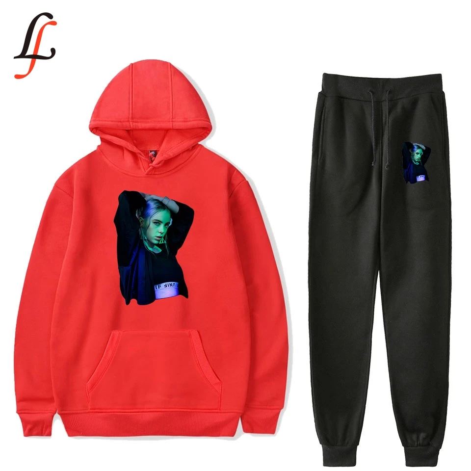 Billie Eilish американская певица новая толстовка с капюшоном с принтом черная толстовка с длинными рукавами модная зимняя толстовка с капюшоном костюм