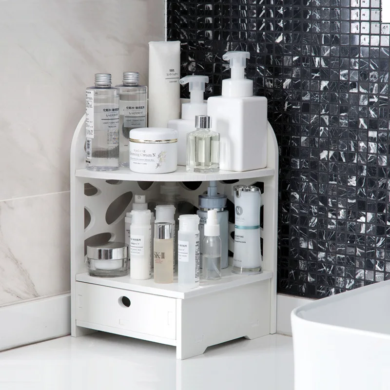 Ящик для хранения косметики стойка ванной комнаты с выдвижным ящиком