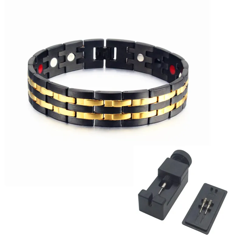 Энергии здоровья Мужчин и Женщин Браслеты Из Нержавеющей Стали 316L из Черного или