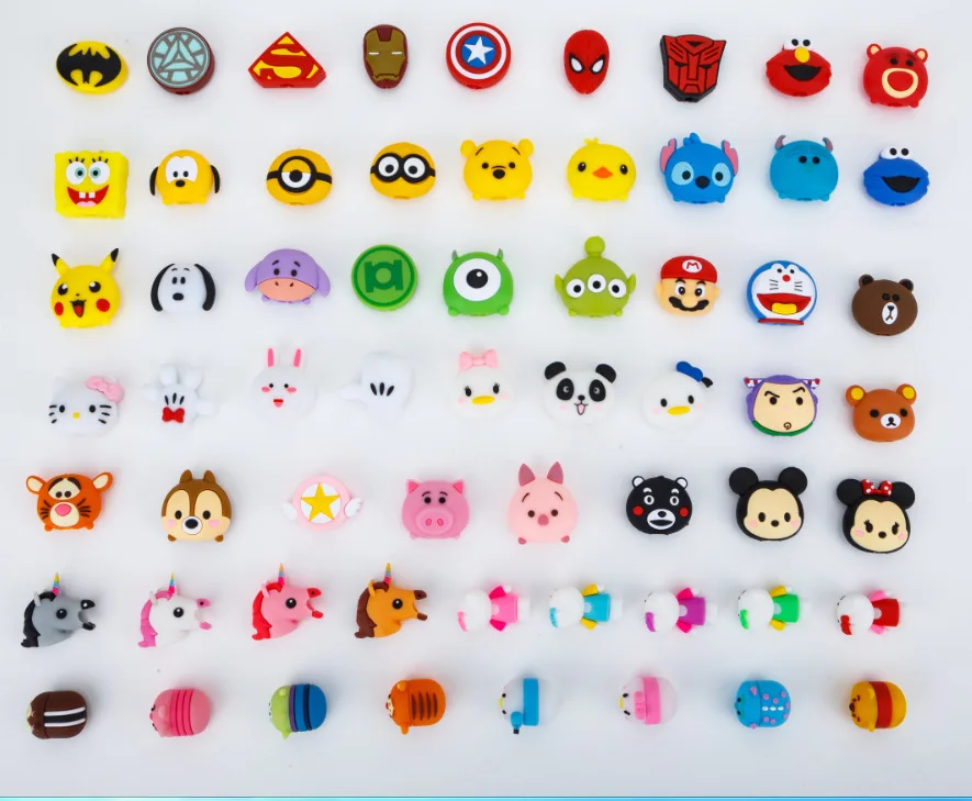 Wholesale Cartoon Protector Cable Cord Saver Cover For iPhone 8 Plus 4 4S 5 5S 6 6S 7 X Xs Max XR Funda case |