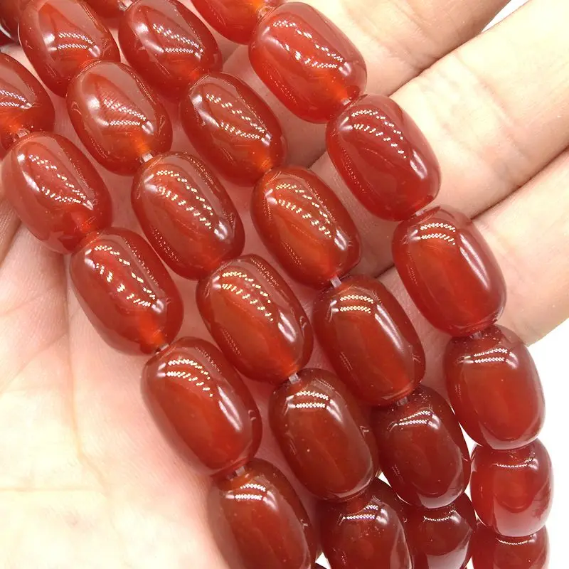 Бусы из камня Агата 10x14 мм овальные красные бусы с сердоликом россыпью в форме