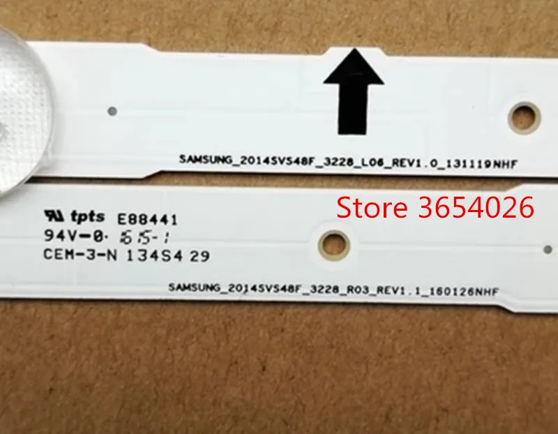 12 шт. светодиодная подсветка лампы полосы 9 светодиодов для SAMSUNG 2014SVS48F UA48J5088AC UE48H6400