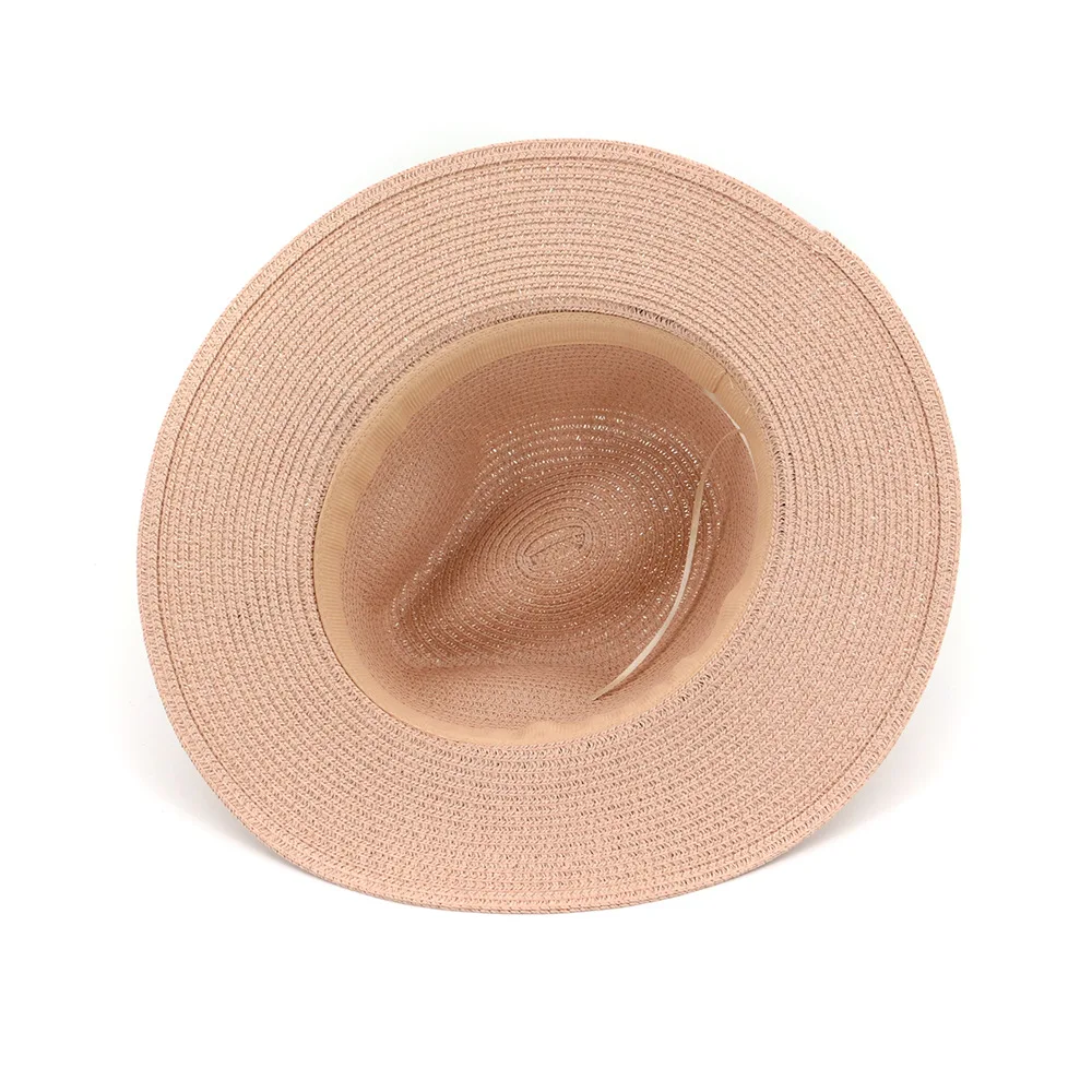 

New Summer Wide Large Brim Straw Hats for Women Beach Sun Hats Colorful Tassels Contrast Color Panama Hats Sun Cap Chapeau