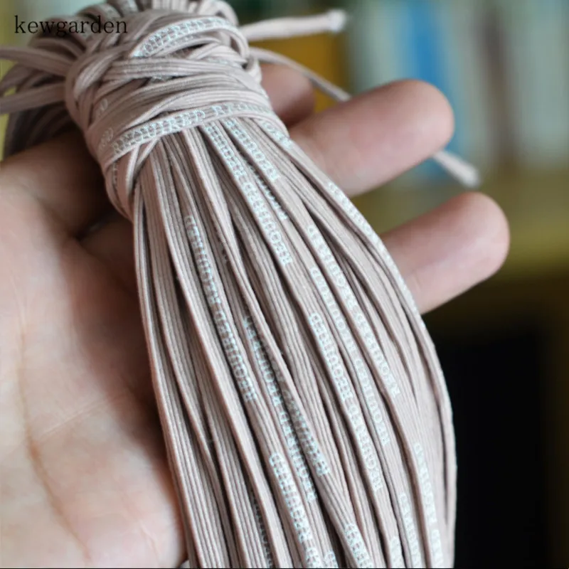 Kewgarden 3 мм Печатная английская буква высокая эластичная плоская резинка DIY бант атласная лента вручную изготовленная лента аксессуары 15 метров - Цвет: Светло-розовый