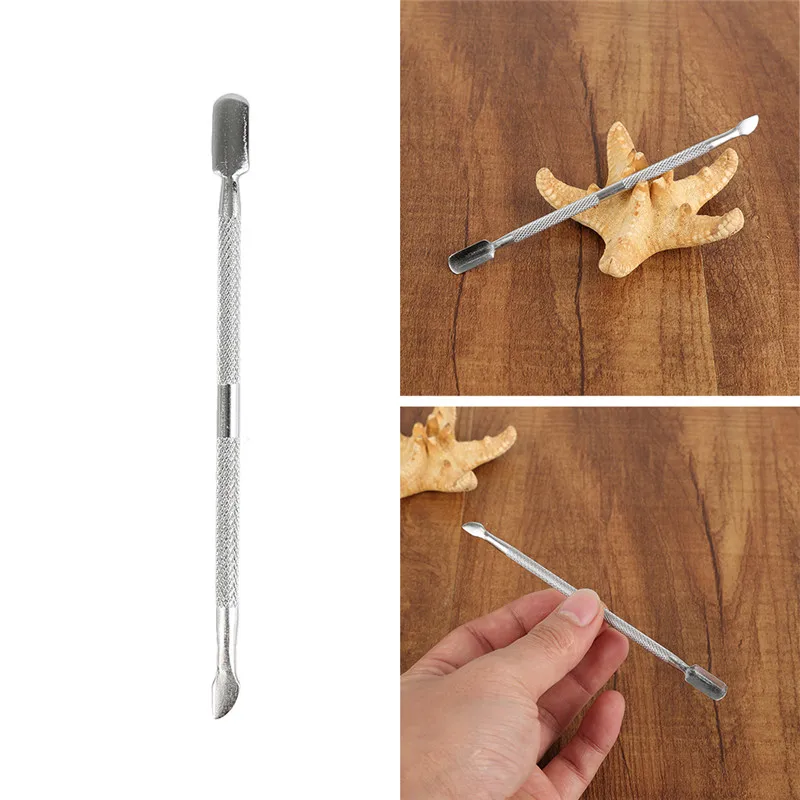 Толкатель кутикулы из нержавеющей стали, для кутикулы двухсторонний Nail ложка-толкатель для удаления Уход за ногтями удаление омертвевшей кожи Push инструменты для маникюра «сделай сам»