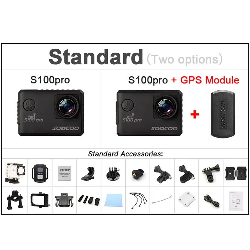 Экшн Спортивная камера SOOCOO S100 pro Novatek 96660 IMX078 пульт дистанционного управления со
