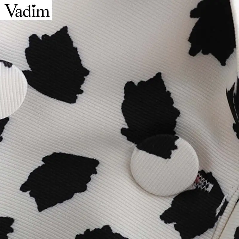 Vadim Женский стильный шикарный Длинный блейзер с принтом двубортный пиджак поясом