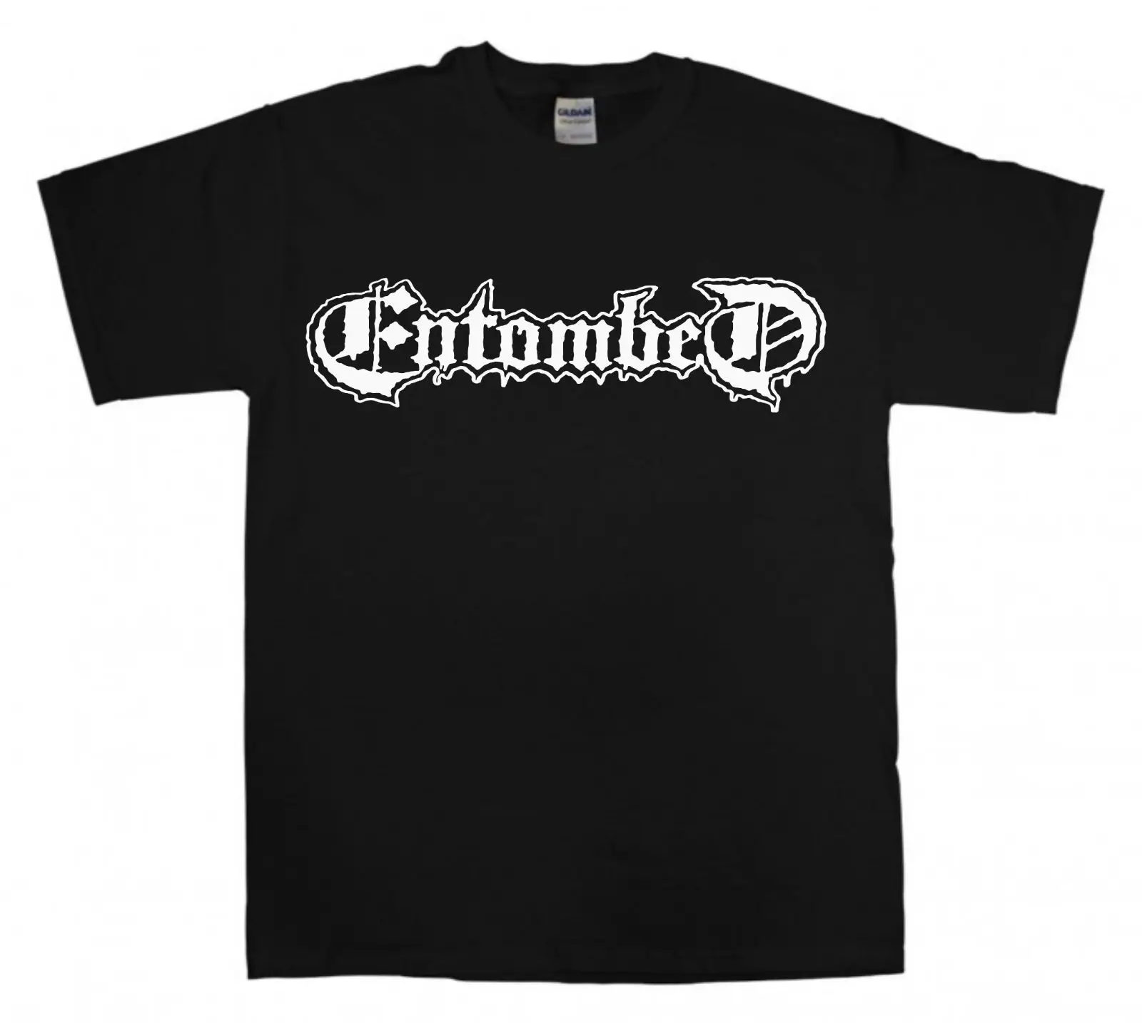 Мужская футболка с логотипом ENTOMBED черная S XXL и металлическим принтом Death модная