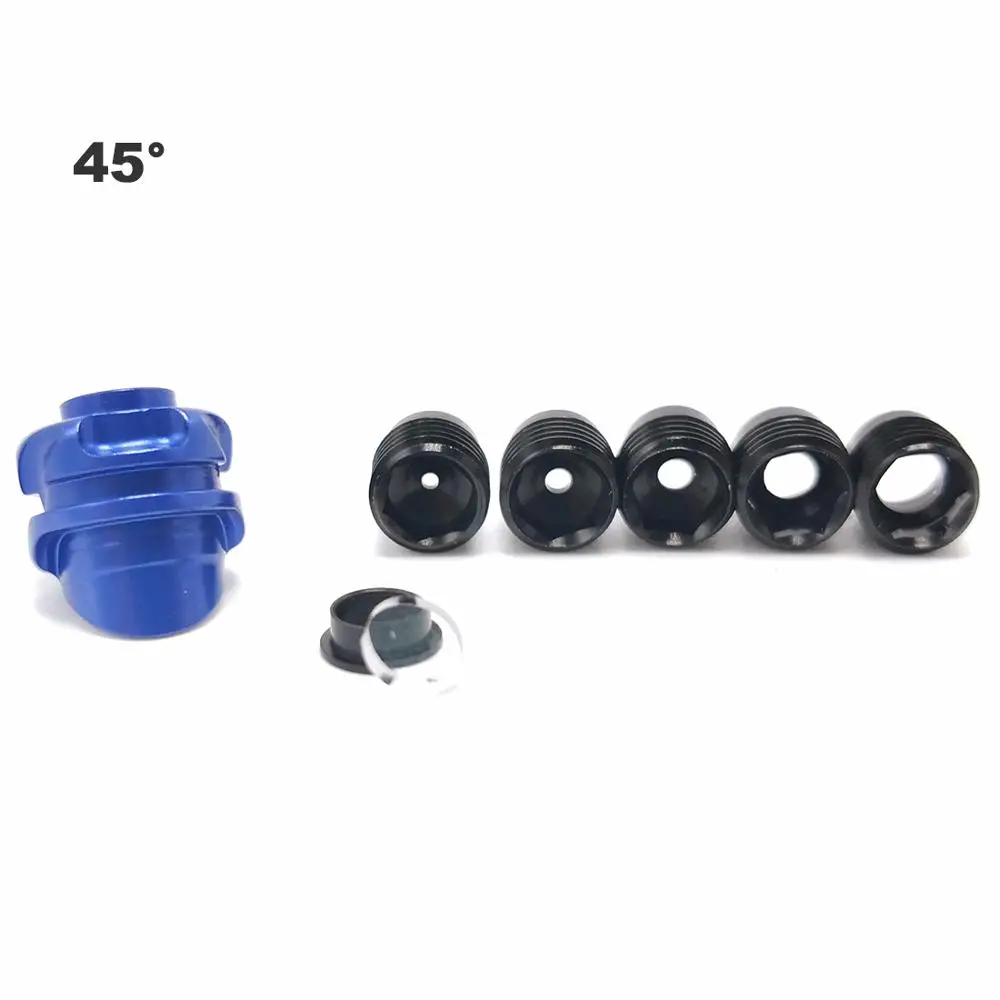 45 degree set 37/45 градусов комбинированный Лук Peep Sight с 5 шт внутренним сердечником алюминиевый корпус осветлитель диафрагмы объектива 8x1/32 3/64 1/16 3/32 1/8 - Цвет: 45 degree set