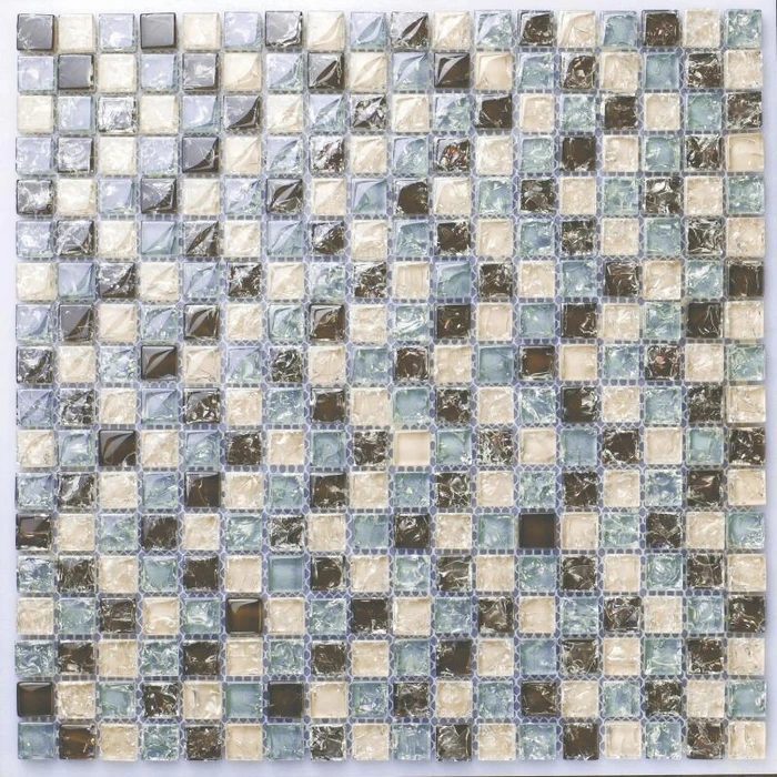 Разноцветный мозаичная плитка из хрустального стекла льда бусины кракле для