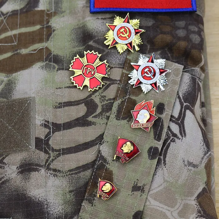 6 стилей,, Россия, Великая Отечественная война, медаль Советского Союза, военный значок Ленина, эмблема, сувенир, нагрудная булавка с коробкой - Цвет: All 6 Styles