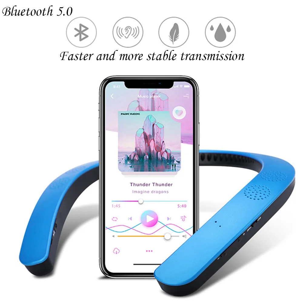 Беспроводная колонка с шейным ободом Bluetooth 2019 FM AUX SD USB|Портативные колонки| |