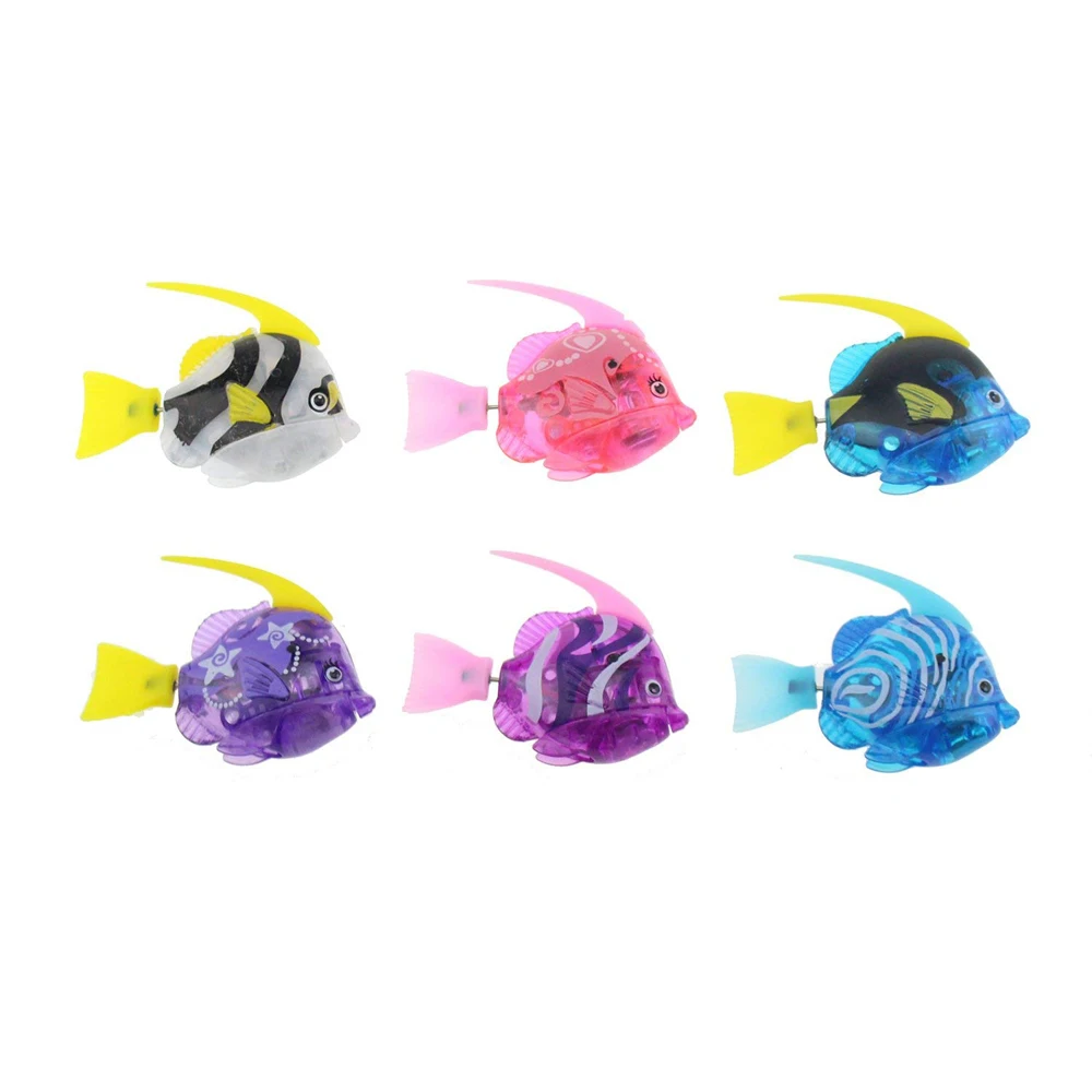 6 шт./компл. детские игрушки Электрический плаавающими рыбками мигает в воде