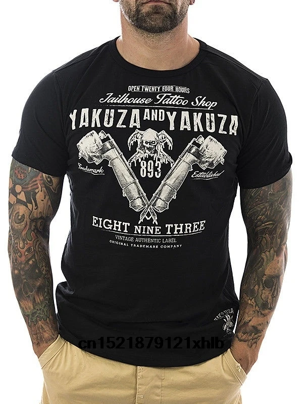Gildan Men T shirt Yakuza Shirt Tattoo Shop fortnite funny t-shirt novelty tshirt women | Мужская одежда
