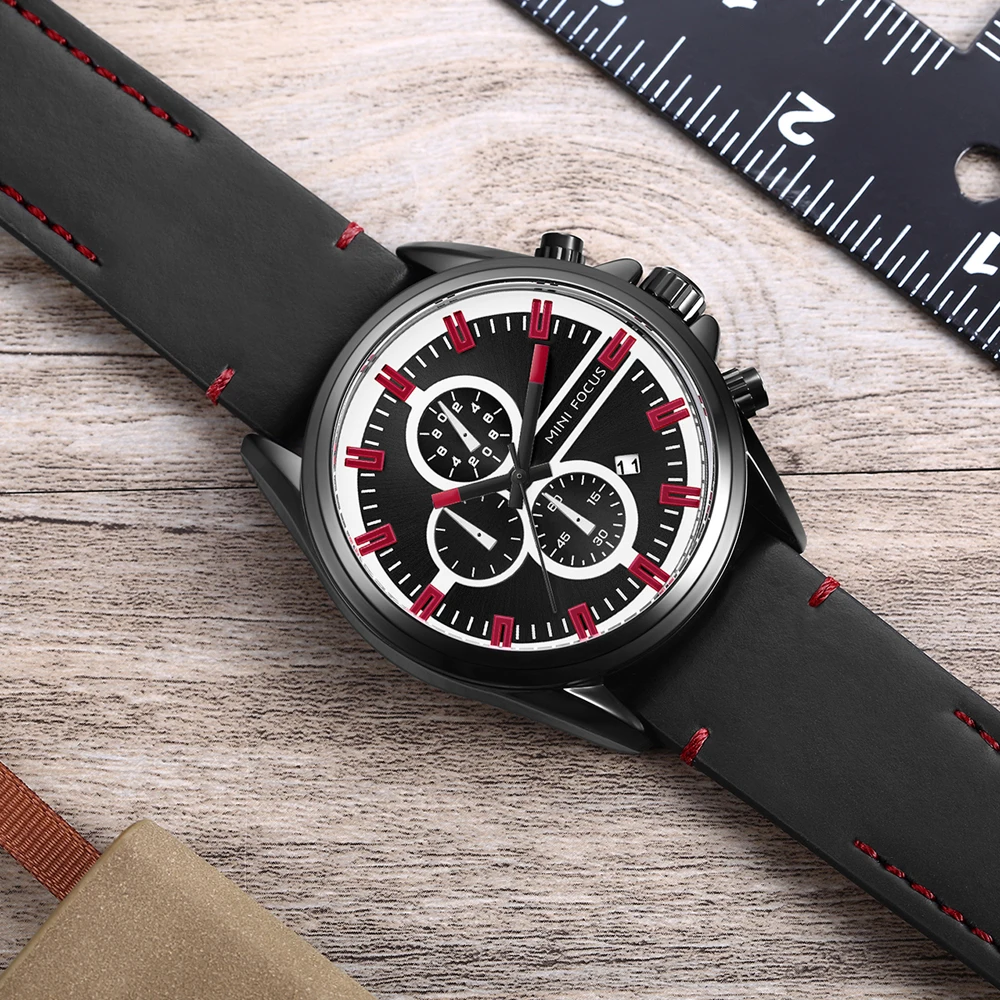 MINIFOCUS 2019 Новые водонепроницаемые мужские часы лучший бренд класса люкс Хронограф