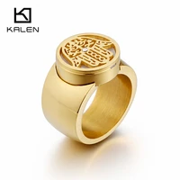 kalen women fatima rings shell stainless steel peru lima gold hamsa hand rings female fashion jewelry wholesale drop shipping